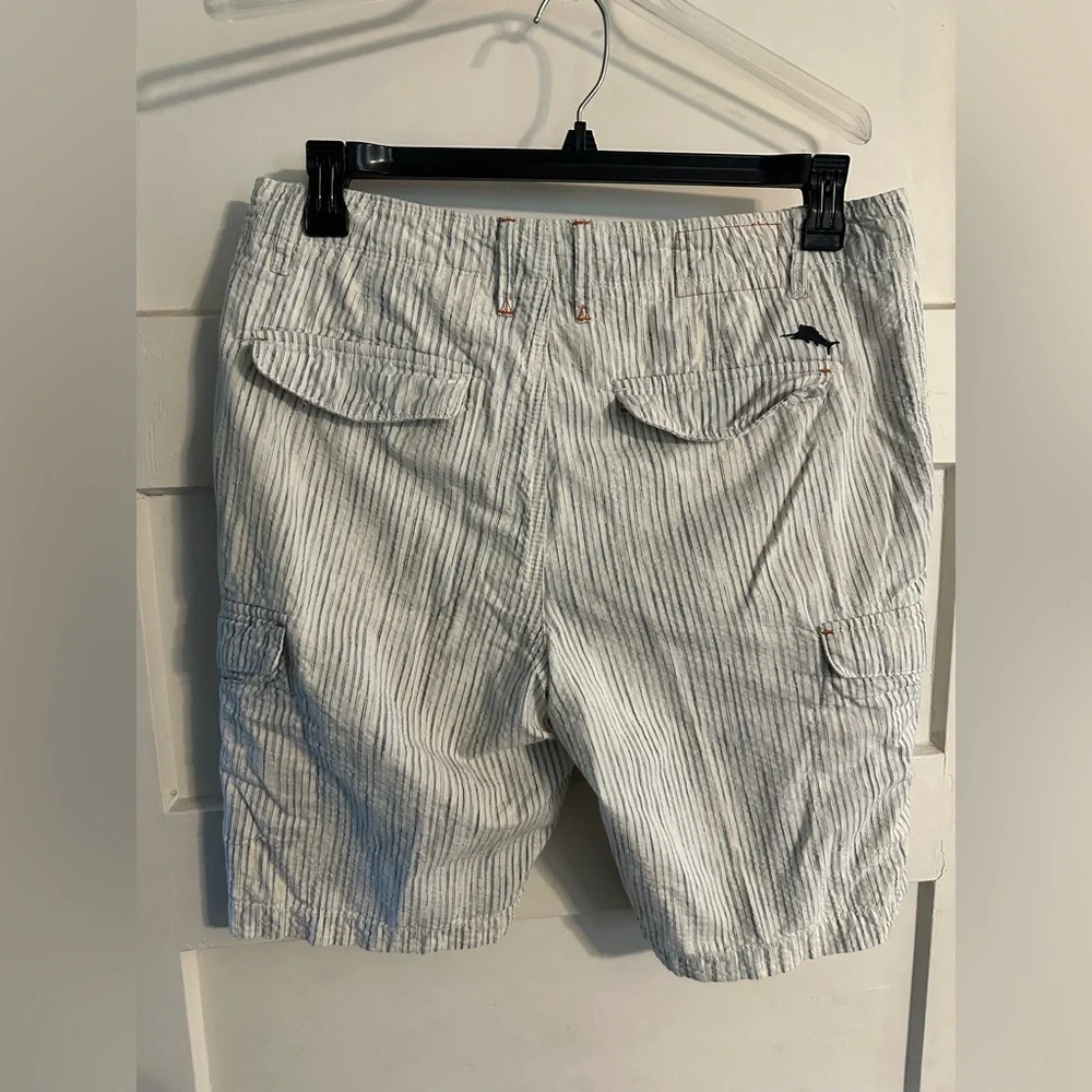Tommy Bahama Striped Blue and White Men's Shorts
